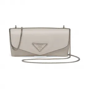 普拉达/Prada 配肩带信封式皮革手包 1NR001-2DMR-F0K74