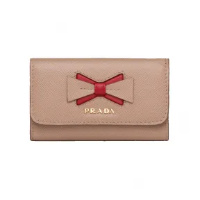 普拉达/Prada 4匙Saffiano 皮革钥匙包 1PG004-2B7S-F0KNX