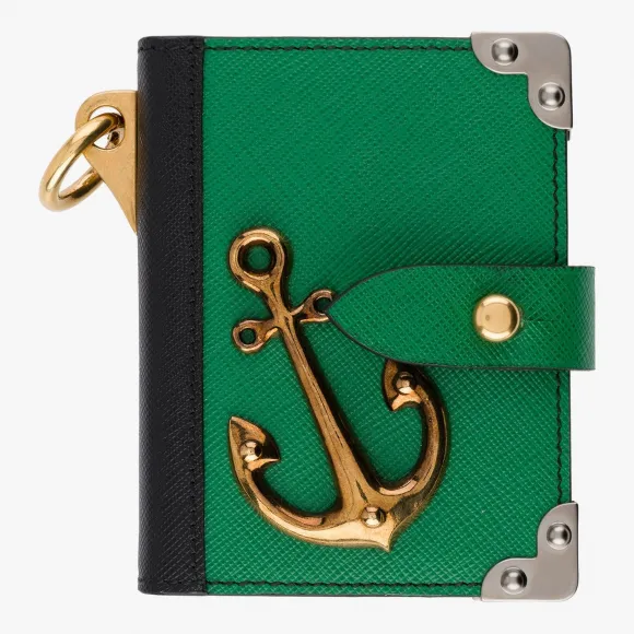 普拉达/Prada 绿色+黑色  记事本 1TL061 053 F054U