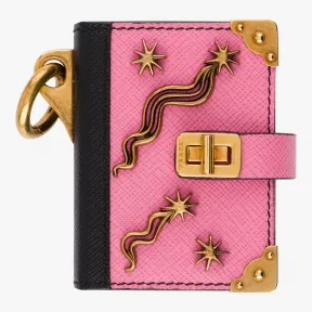 普拉达/Prada 海棠粉+黑色  记事本 1TL101 053 F014F