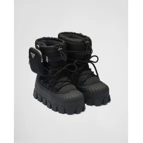 普拉达/Prada 尼龙华达呢雪地派对靴 1U005N-3LFV-F0002