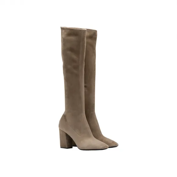 普拉达/Prada 弹力麂皮长靴 1W315M-L66-F0193-F-085