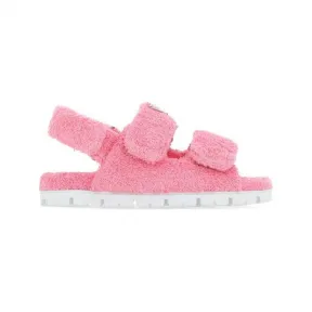 普拉达/Prada 黑色/银色 水晶三角标志发誓玛丽珍鞋头 1I755MF0452AWLF0T7O