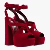 普拉达/Prada 酒红色  凉鞋 1XP945 008 F0D27