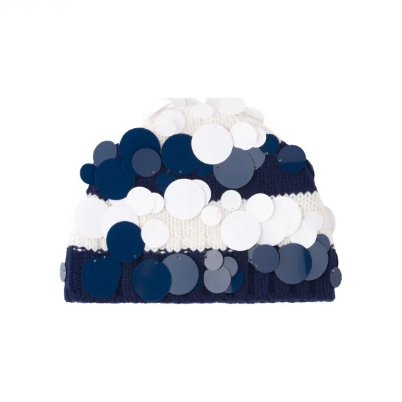 普拉达/Prada 亮片装饰羊绒帽 27439 1VXQ F0I99