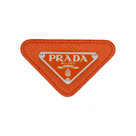 普拉达/Prada Saffiano 皮革饰边三角形徽章 2IS061-QHH-F0S73