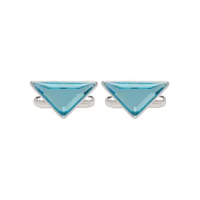 普拉达/Prada 硬宝石装饰银质袖扣 2LG018-2DTD-F02C5