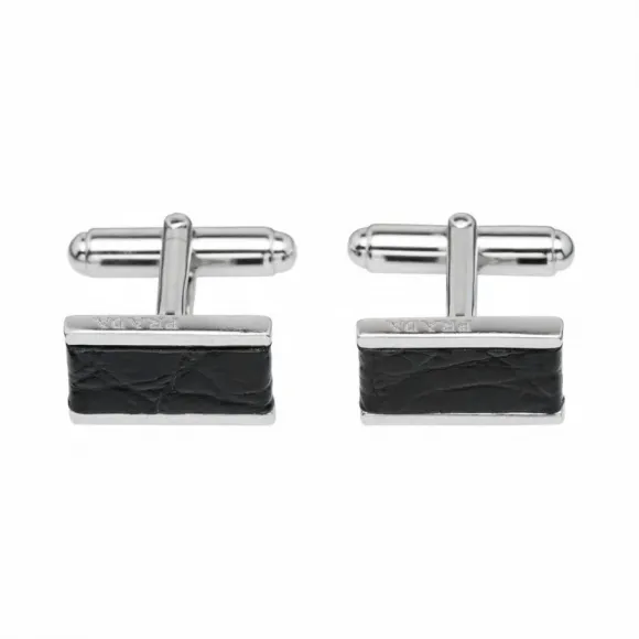 普拉达/Prada 银质鳄鱼皮袖扣 2LG970-ULC-F0002