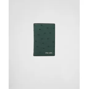 普拉达/Prada 鸵鸟皮卡片夹 2MC101-130-F077U