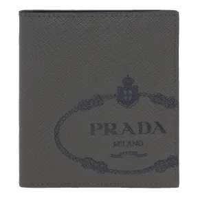 普拉达/Prada 煤灰色+波罗的海蓝  钱夹 2MO004 2MB8 F0JQR
