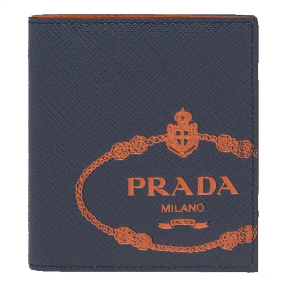 普拉达/Prada 波罗的海蓝/木瓜色  钱夹 2MO004 2MB8 F0L57