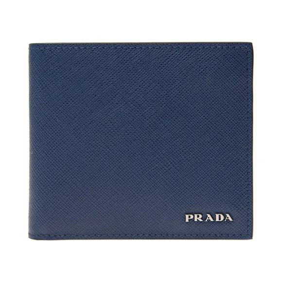 普拉达/Prada  蓝色 皮革 钱包 2MO513-QME-F0CV5