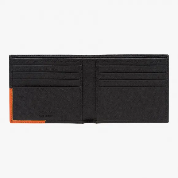 普拉达/Prada 黑色+木瓜色  钱夹 2MO513 QME F0U37