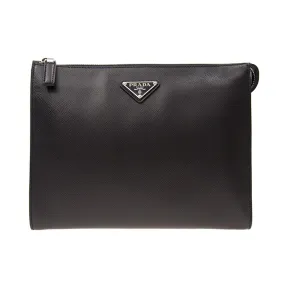 普拉达/Prada  黑色 牛皮 手拿包 2NE009-PN9-F0002