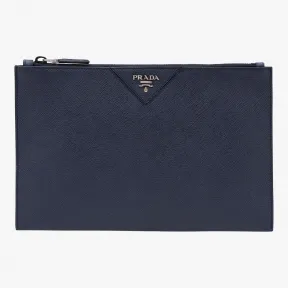 普拉达/Prada Saffiano 皮革手拿包 2NG05V-QME-F0216