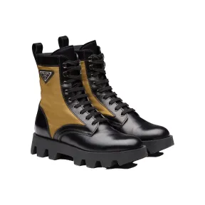 普拉达/Prada 皮革和尼龙靴 2UE006-3L09-F0ZW4