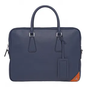 普拉达/Prada 波罗的海蓝+木瓜色  公文包 2VE368 9Z2 F0L57