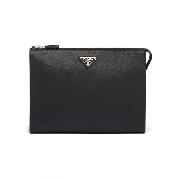 普拉达/Prada Saffiano 皮革手拿包 2VF030-9Z2-F0002