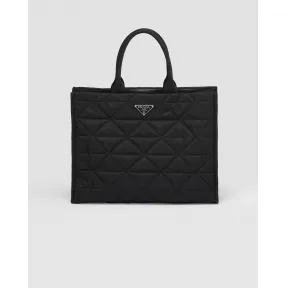 普拉达/Prada 间面线装饰Re-Nylon 再生尼龙购物包 2VG096-2DGW-F0002