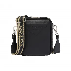 普拉达/Prada Saffiano 皮革压花徽标手机包 2VH154-2FAD-F0002-V-OOO