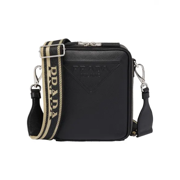 普拉达/Prada Saffiano 皮革压花徽标手机包 2VH154-2FAD-F0002-V-OOO