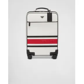 普拉达/Prada Saffiano 皮革撞色条纹行李箱 2VQ004-2FKG-F02UY