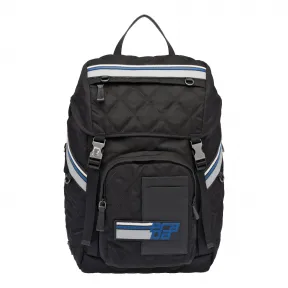 普拉达/Prada 黑色/浅蓝色  双肩包 2VZ135 2BE6 F014B