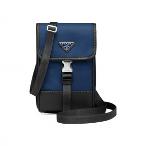普拉达/Prada 尼龙和Saffiano 皮革手机包 2ZH109-2BBD-F0216