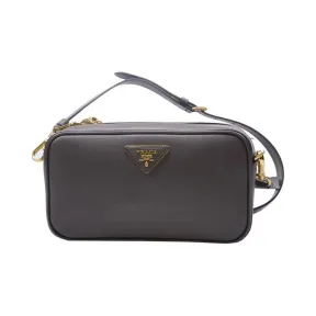 普拉达/Prada  灰色 牛皮 斜跨包 BP0542-NZV-F0417