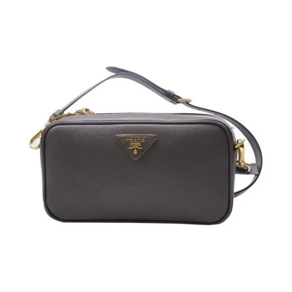 普拉达/Prada  灰色 牛皮 斜跨包 BP0542-NZV-F0417