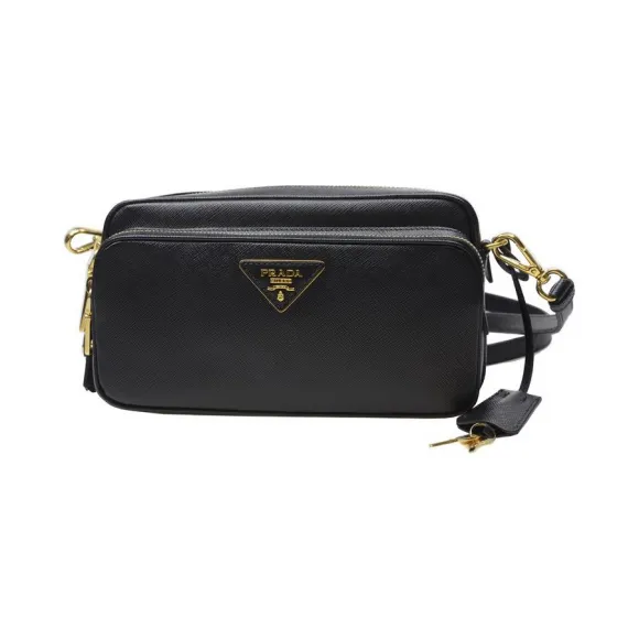 普拉达/Prada  黑色 牛皮 斜跨包 BP0585-NZV-F0002