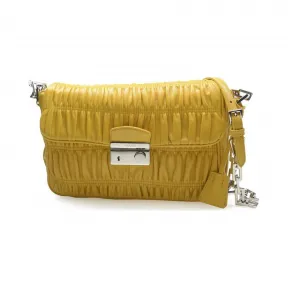 普拉达/Prada  黄色 羊皮 斜跨包 BT0916-QRD-F0506