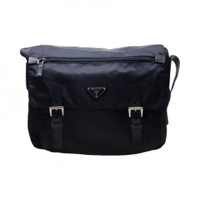 普拉达/Prada  深蓝色 尼龙 斜跨包 BT6671-V44-F0008