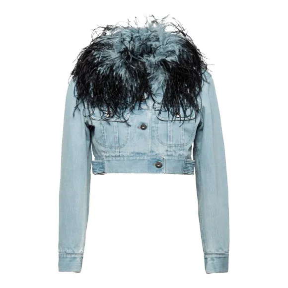 普拉达/Prada 浅蓝色  牛仔衣 GFB158 1P8V F0V3N