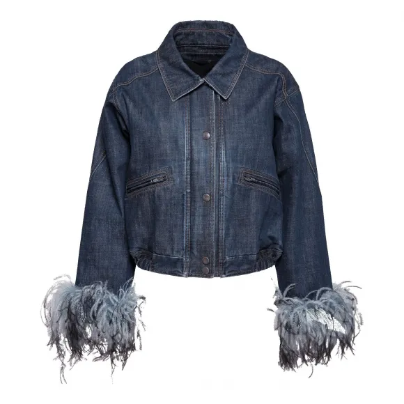 普拉达/Prada 蓝色  牛仔衣 GFB159 1MVJ F0008