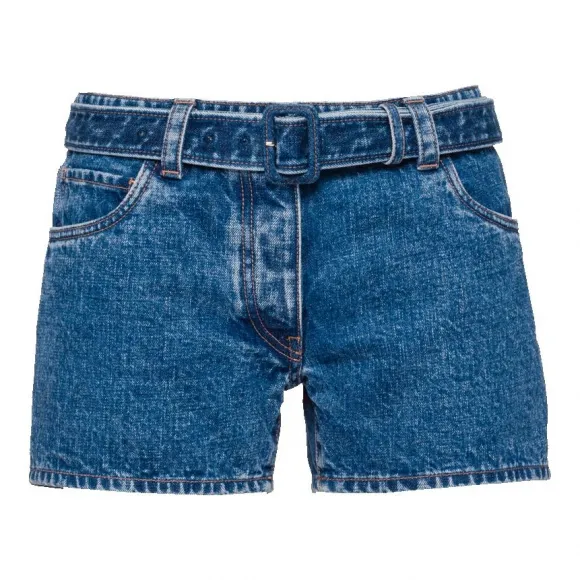 普拉达/Prada 浅丹宁色  短裤 GFP416 1TP0 F0YHJ