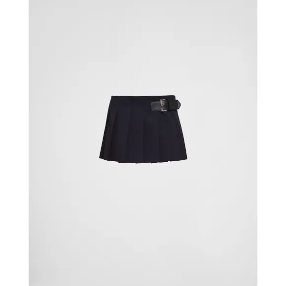普拉达/Prada 华达呢迷你裙 P123UE-108N-F0008
