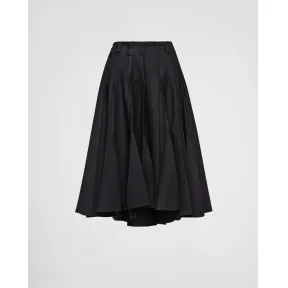 普拉达/Prada 马海羔羊毛褶裥中长半身裙 P191U-G54-F0002