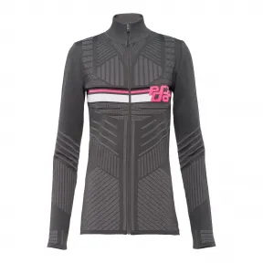 普拉达/Prada 铅灰色/粉色  开衫 P25G35 1SOT F0XNO