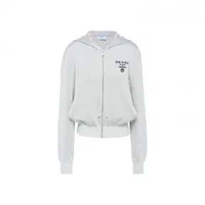 普拉达/Prada Lurex 面料和羊绒帽衫 P25I59-1Z8G-F0118-S-221