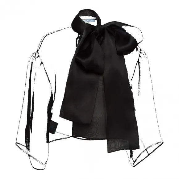 普拉达/Prada 黑色  上衣 P588G 401 F0002