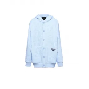 普拉达/Prada 提花毛圈织物帽衫 UJL210-10E3-F0076-S-221