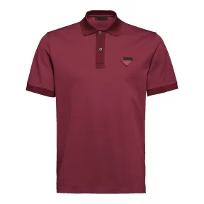 普拉达/Prada 双色珠地棉Polo衫 UJN444-1C61-F0QUI