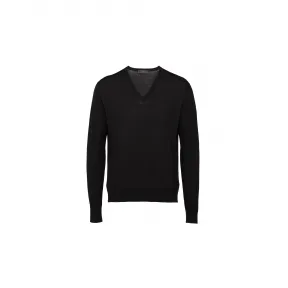 普拉达/Prada 精纺羊毛V领毛衫 UMM985-C5W-F0002