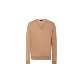 普拉达/Prada 精纺羊毛V领毛衫 UMM985-C5W-F0040