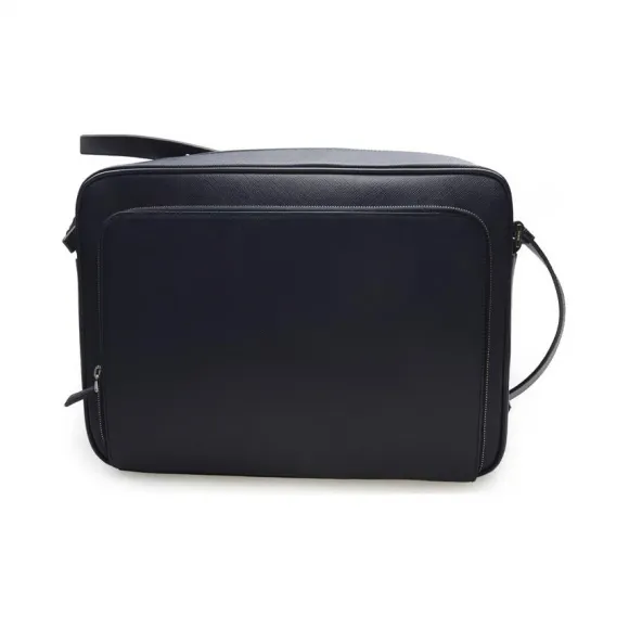 普拉达/Prada  深蓝色 牛皮 斜跨包 VA0998-9Z2-F0216