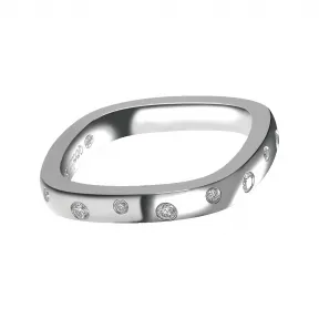 麒麟/qeelin Tien Di 18K白金钻石戒指 TD-050-RI-WGSD