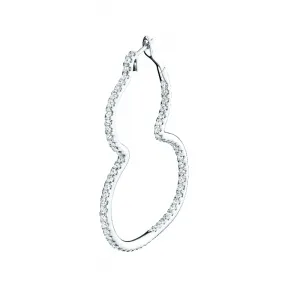 麒麟/qeelin Wulu hoop 18K白金钻石耳环 WU-020-HER-WGD