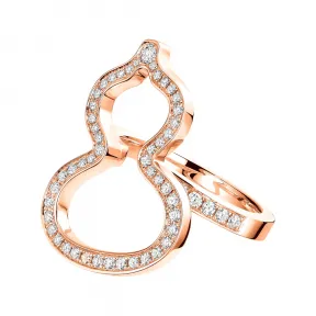 麒麟/qeelin Wulu 18K玫瑰金钻石戒指 (中) WU-020-SORI-RGD