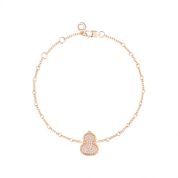 麒麟/qeelin Wulu 18K玫瑰金钻石手链 WU-030-BL-RGD